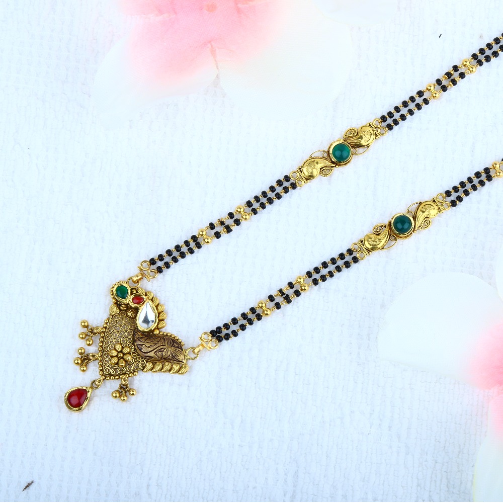 916 Gold Antique Jadtar Mangalsutra MSG - 0251