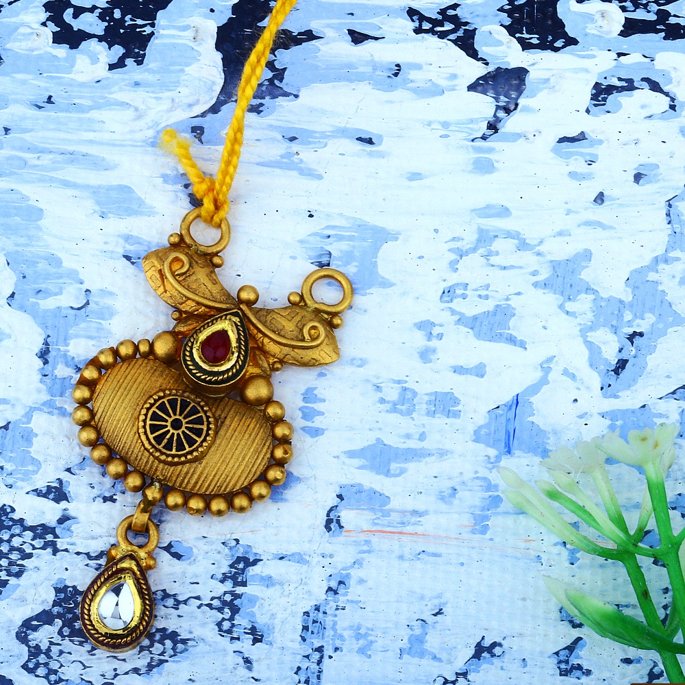 22K Gold Antique Fancy Pendant JAP-029