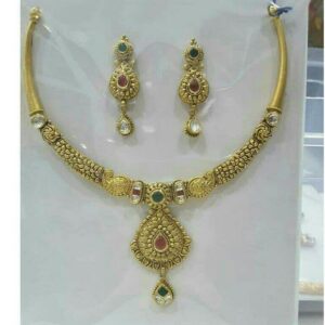 22K / 916 Gold Antique Jadtar Necklace Set