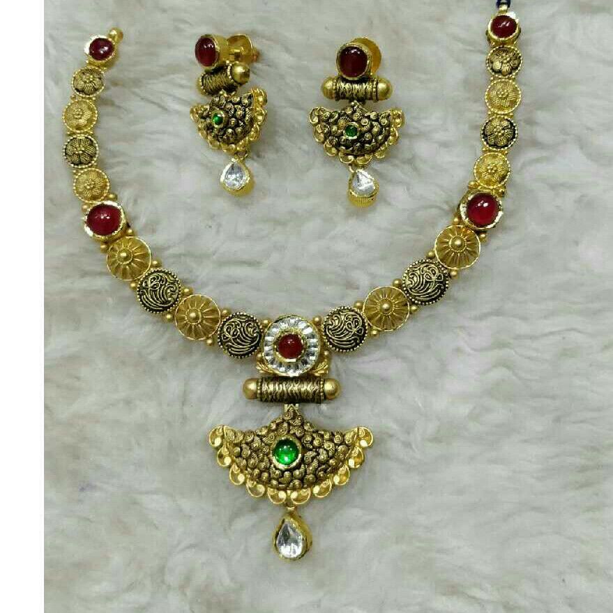 22K / 916 Gold Modern Antique Necklace Set