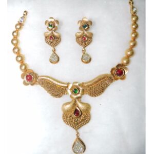 22K Ladies Designer Antique Necklace Set