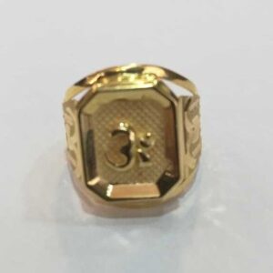 916 22k Om Gold Mens Ring