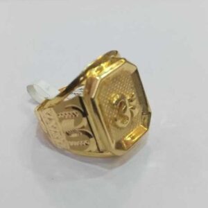 916 22k Om Gold Mens Ring