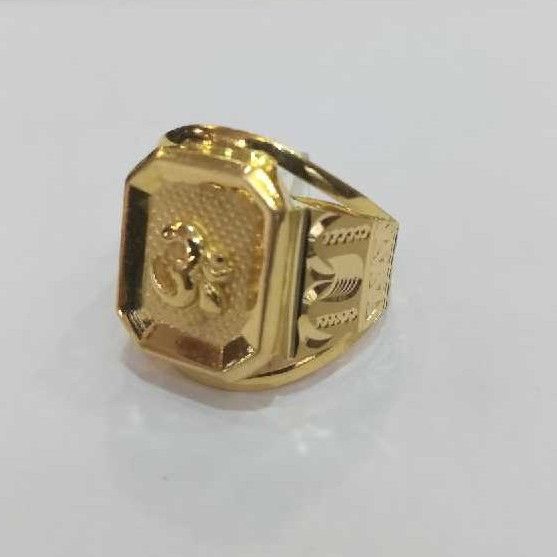916 22k Om Gold Mens Ring