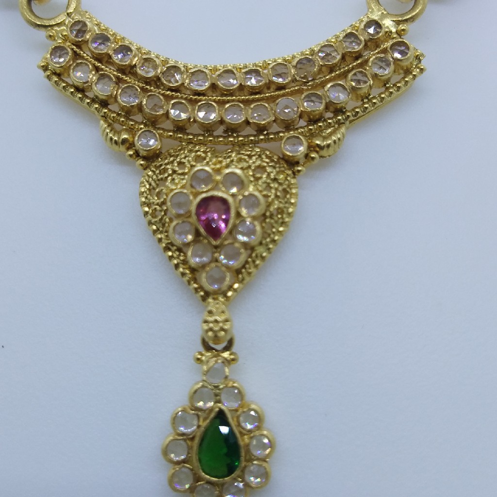 916 GOLD POLKI ANTIQUE MANGALSUTRA TJ-03TJ-037 - Image 3