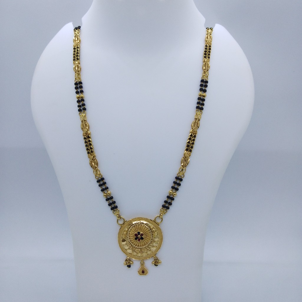 916 GOLD KOLKATI FANCY MANGALSUTRA TJ-034