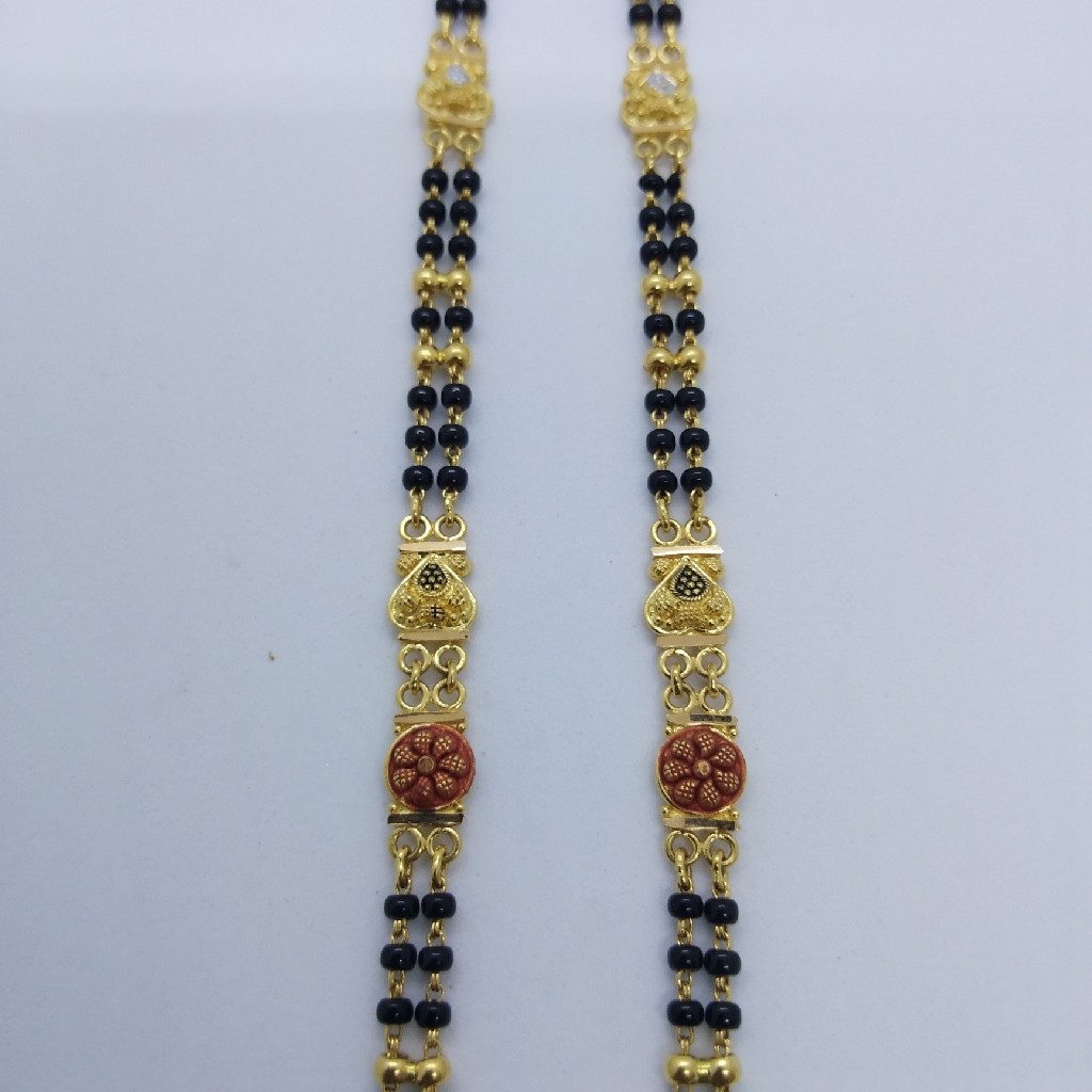 916 GOLD KOLKATI FANCY MANGALSUTRA TJ-030 - Image 4