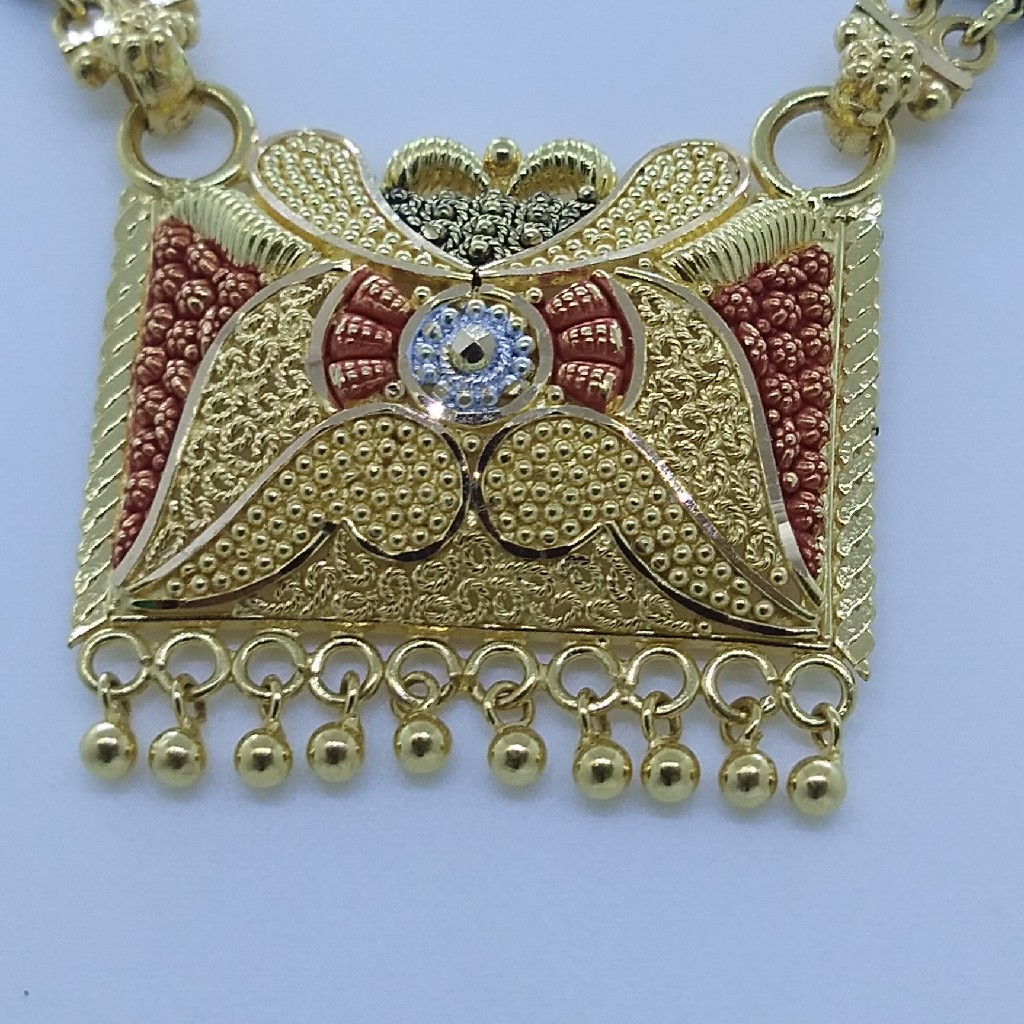 916 GOLD KOLKATI FANCY MANGALSUTRA TJ-030 - Image 3