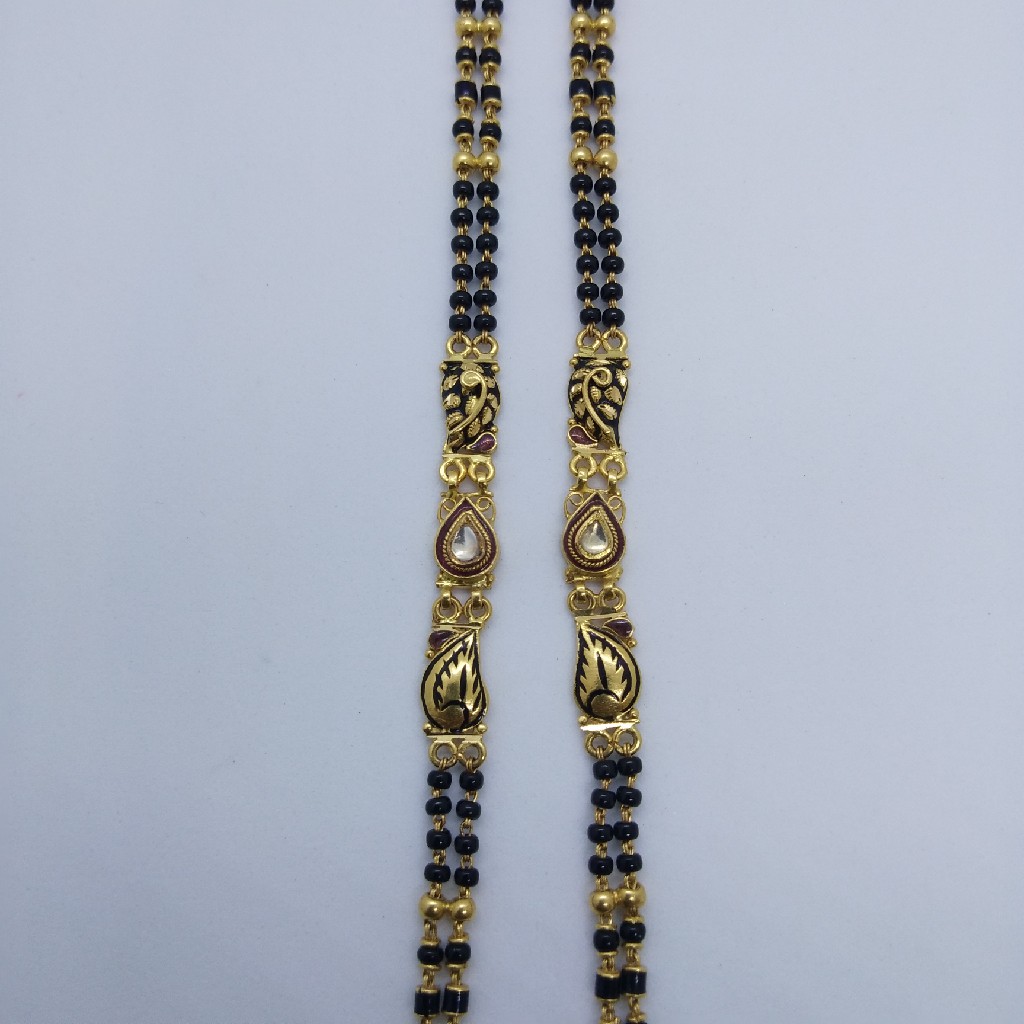916 gold antique fancy mangalsutra tj-tj-020 - Image 3