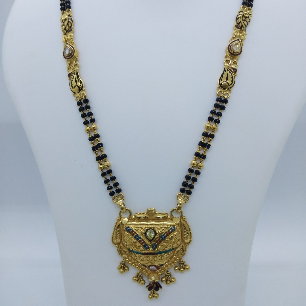 916 gold antique fancy mangalsutra tj-tj-020