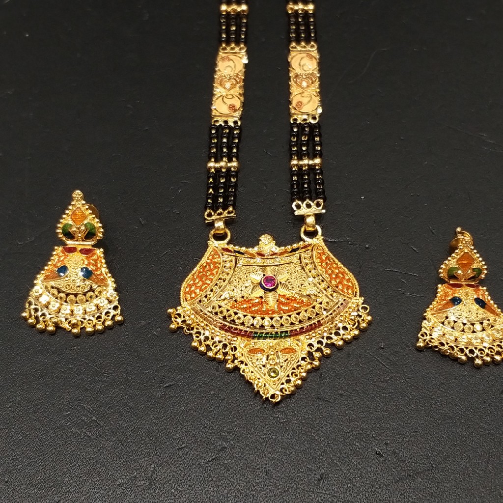 916 Gold Kolkati Mangalsutra TJ-009