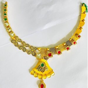 916 Gold Antique Jadtar Necklace Set