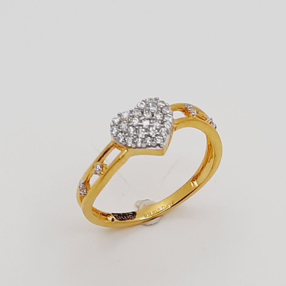 gold heart shape ring - Image 2