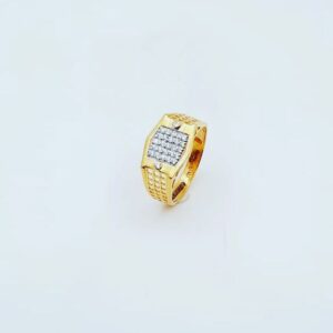 22K Gold CZ Classic Ring