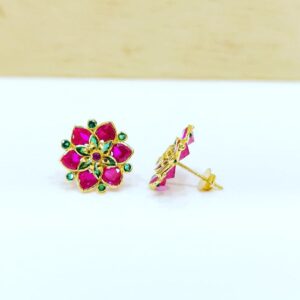 18Ct Gold Ruby Earring