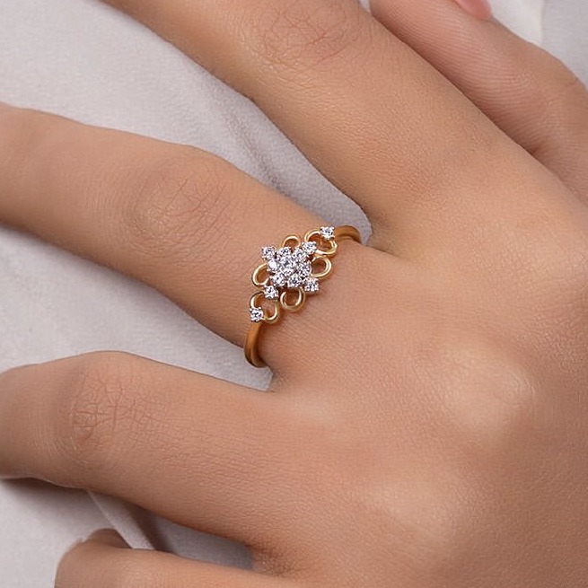 22 ct gold ring fency design