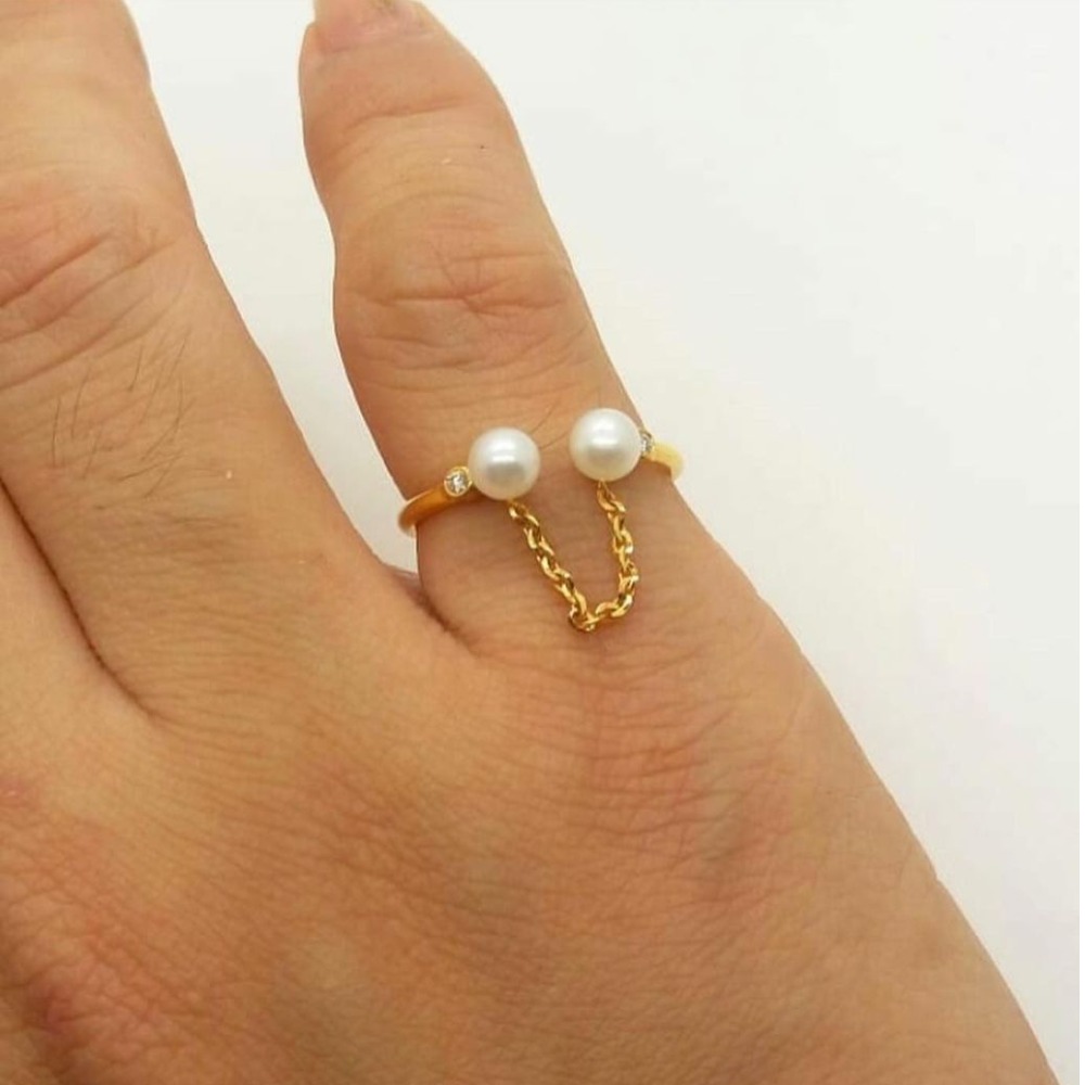 22 CT GOLD RING MOTI WORK GRGA-00027 - Image 2