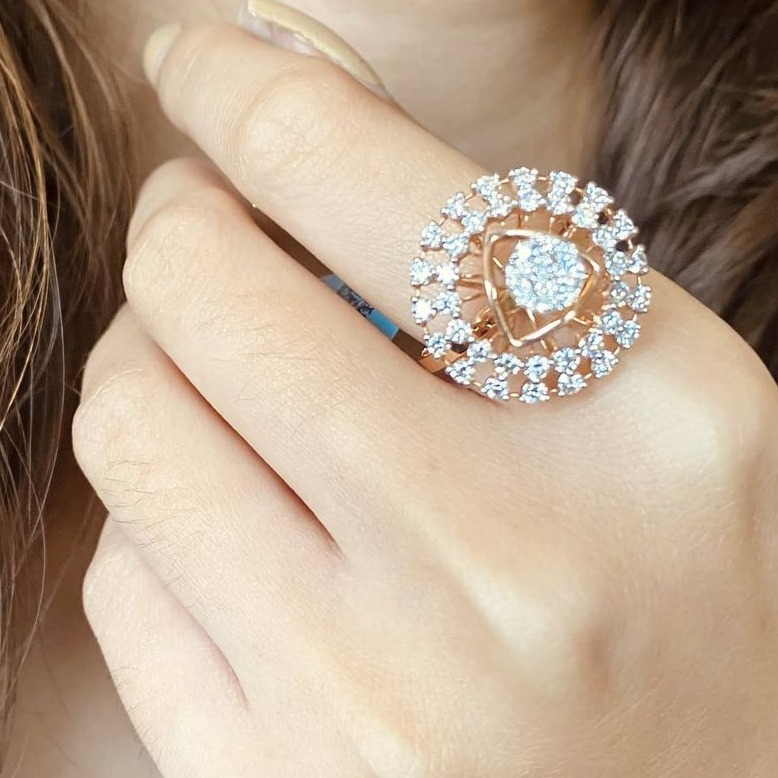 22CT. GOLD RING FOR ROUND SHAPE GRGA-00006 - Image 2