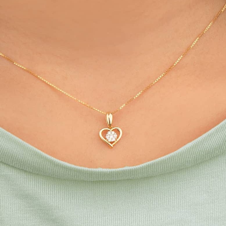 22ct. gold heart pendentset gpda-00004 - Image 2