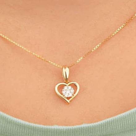 22ct. gold heart pendentset gpda-00004