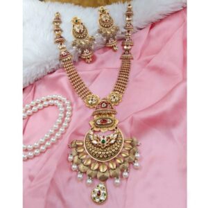 916 Gold Antique Long Necklace Set