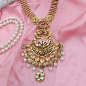 916 Gold Antique Long Necklace Set