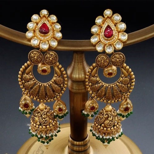 22KT Gold Antique Choker Set - Image 2