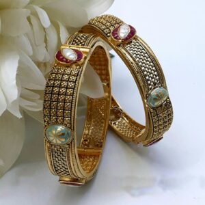 916 Gold Antique Bangles