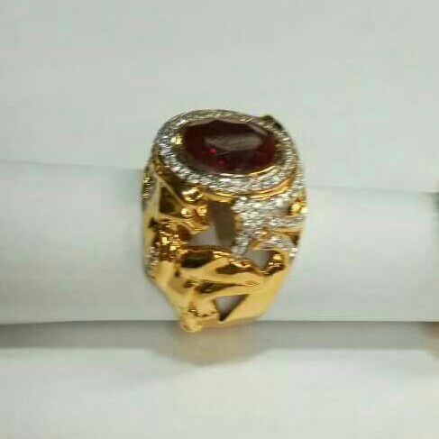 22K/916 Gold CZ Diamond Ring