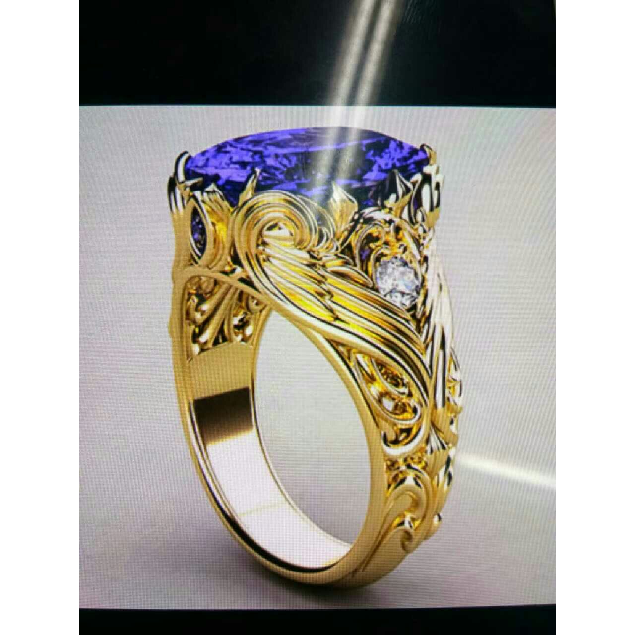 18kt Gold Fancy CZ Ring