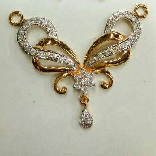 18kt Gold Fancy CZ Pendant
