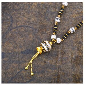 22KT Gold Beaded CZ Mangalsutra CZG-0063