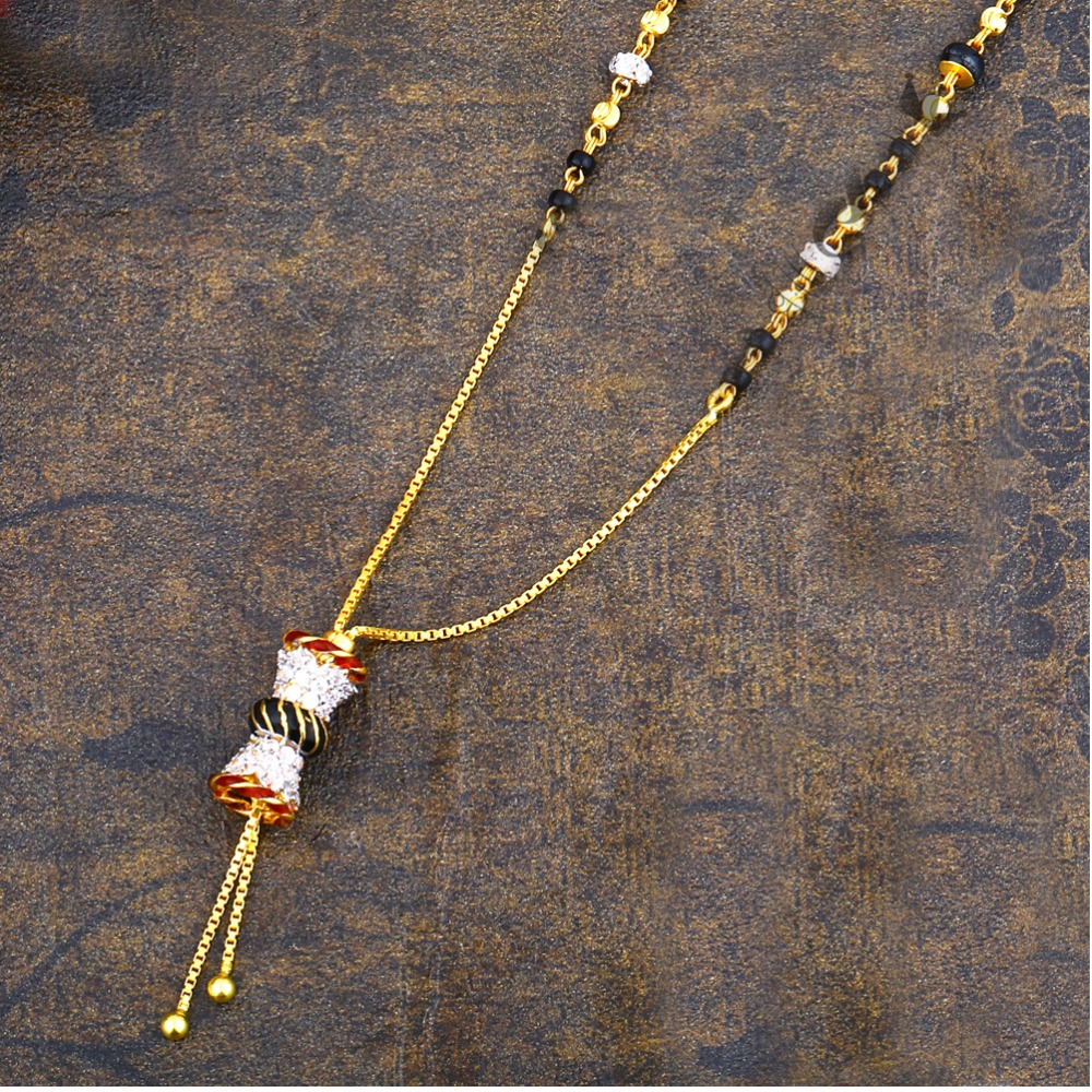 916 Gold Lightweight CZ Mangalsutra CZG-0054