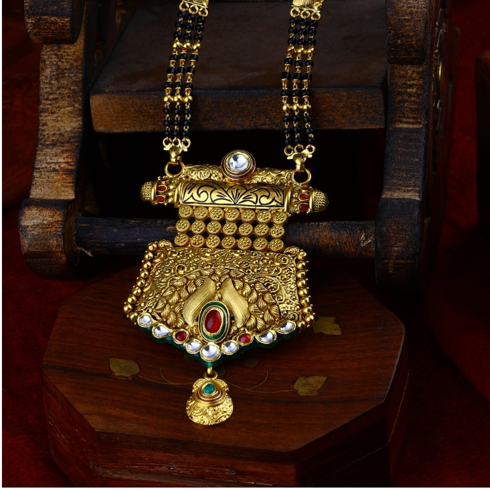 916 Gold Antique Mangalsutra AMG-009