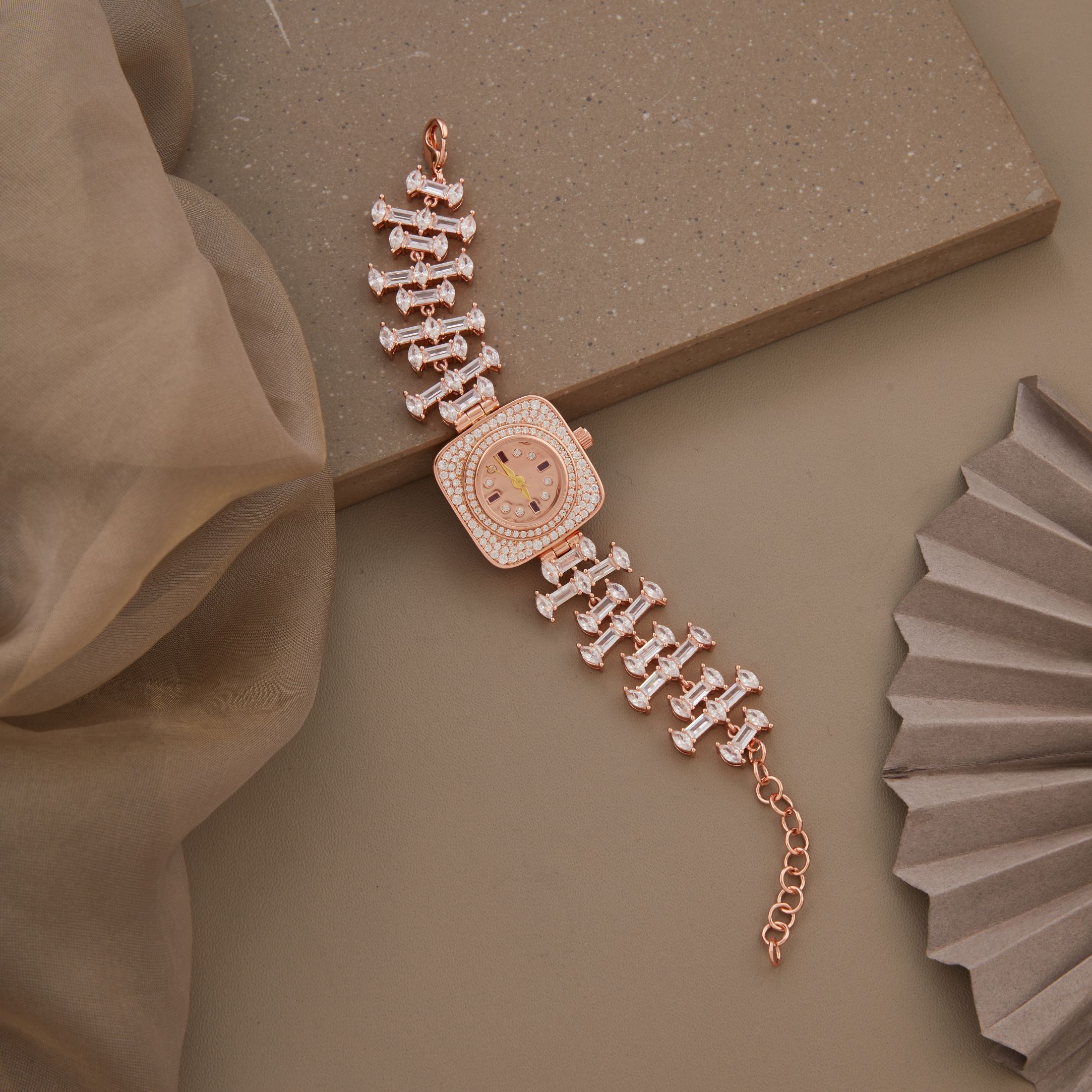 Aurora wrist watch in rose gold