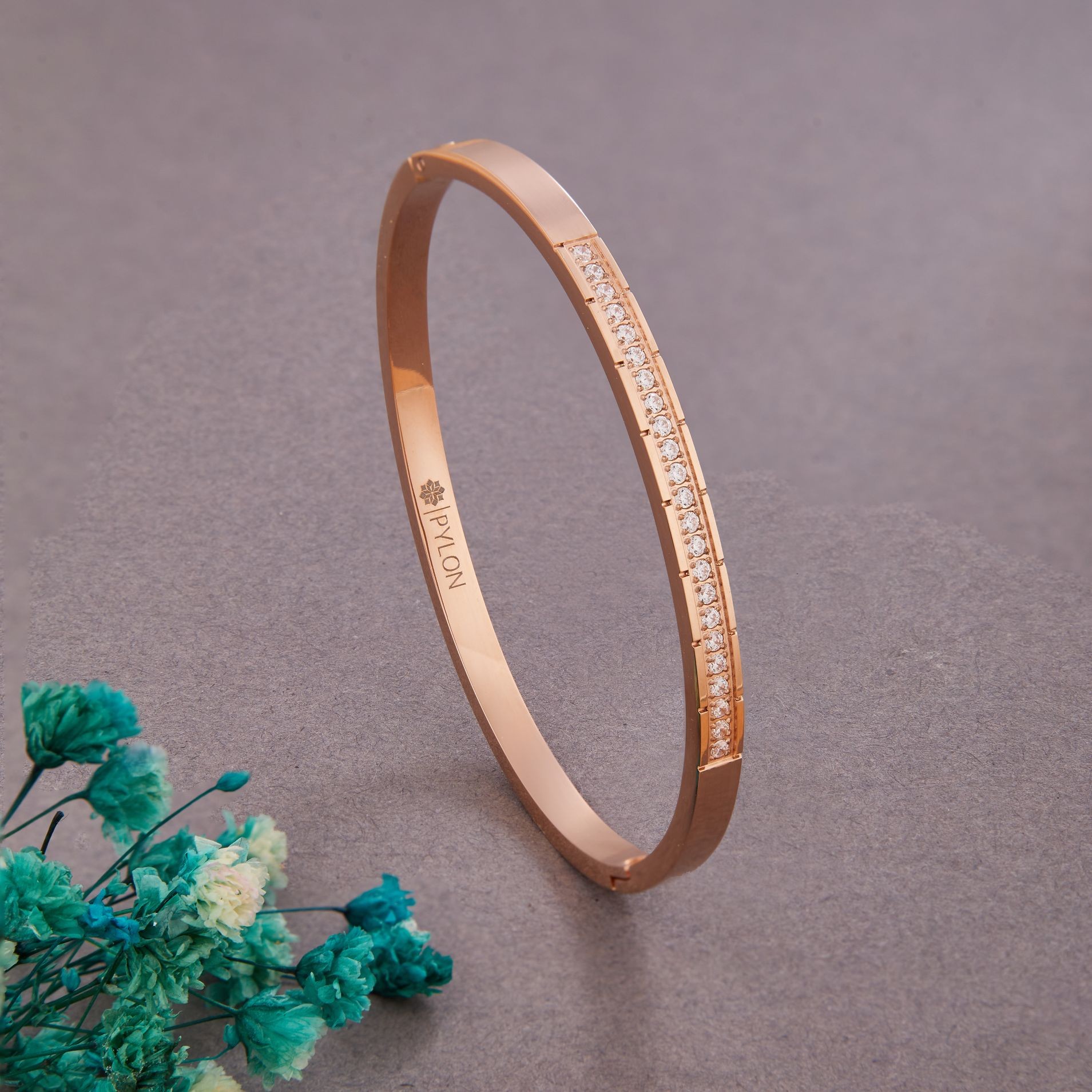 Rose gold torque Bracelet