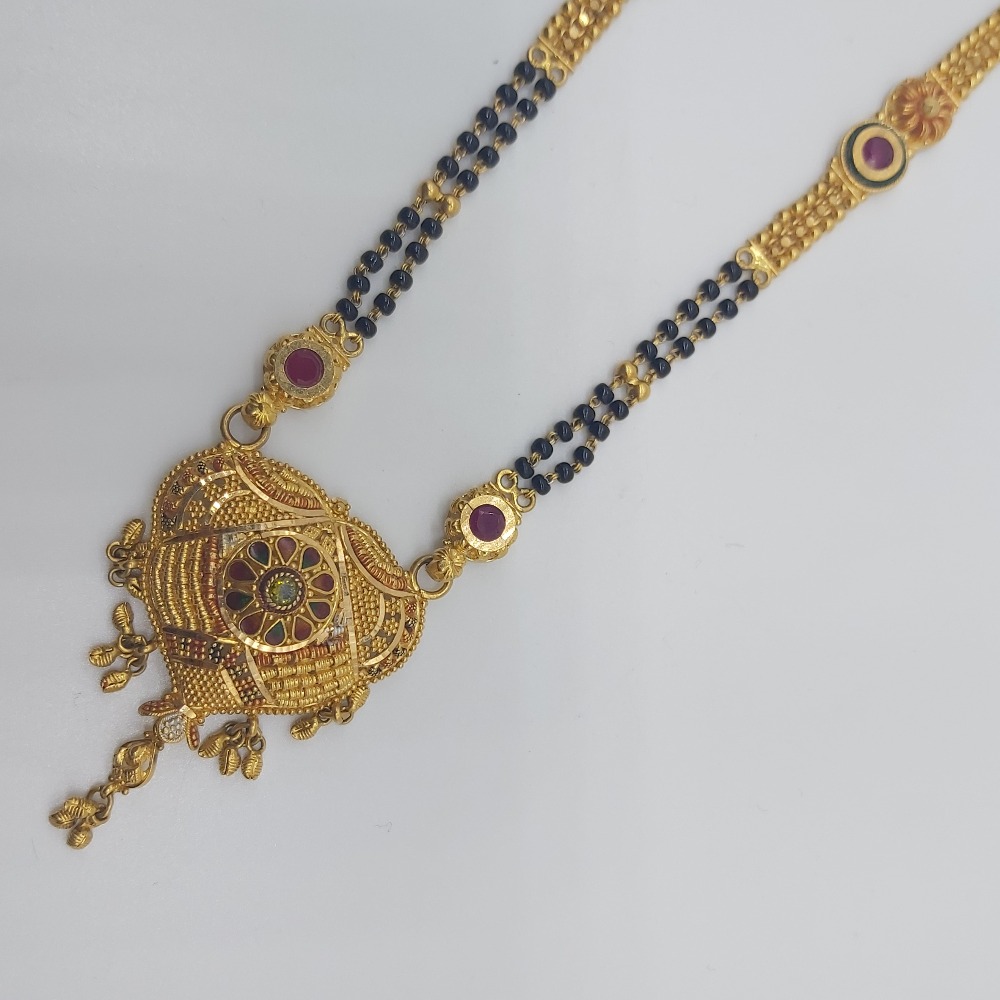 Gold antique pattern traditional bridal mangalsutra