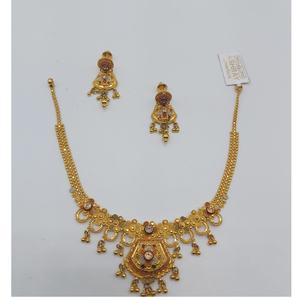 Gold fancy Necklace Set - Image 4