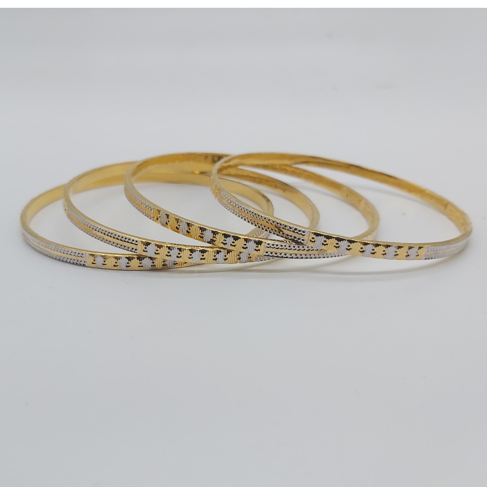 Gold delicate bangles set 4 pcs - Image 2