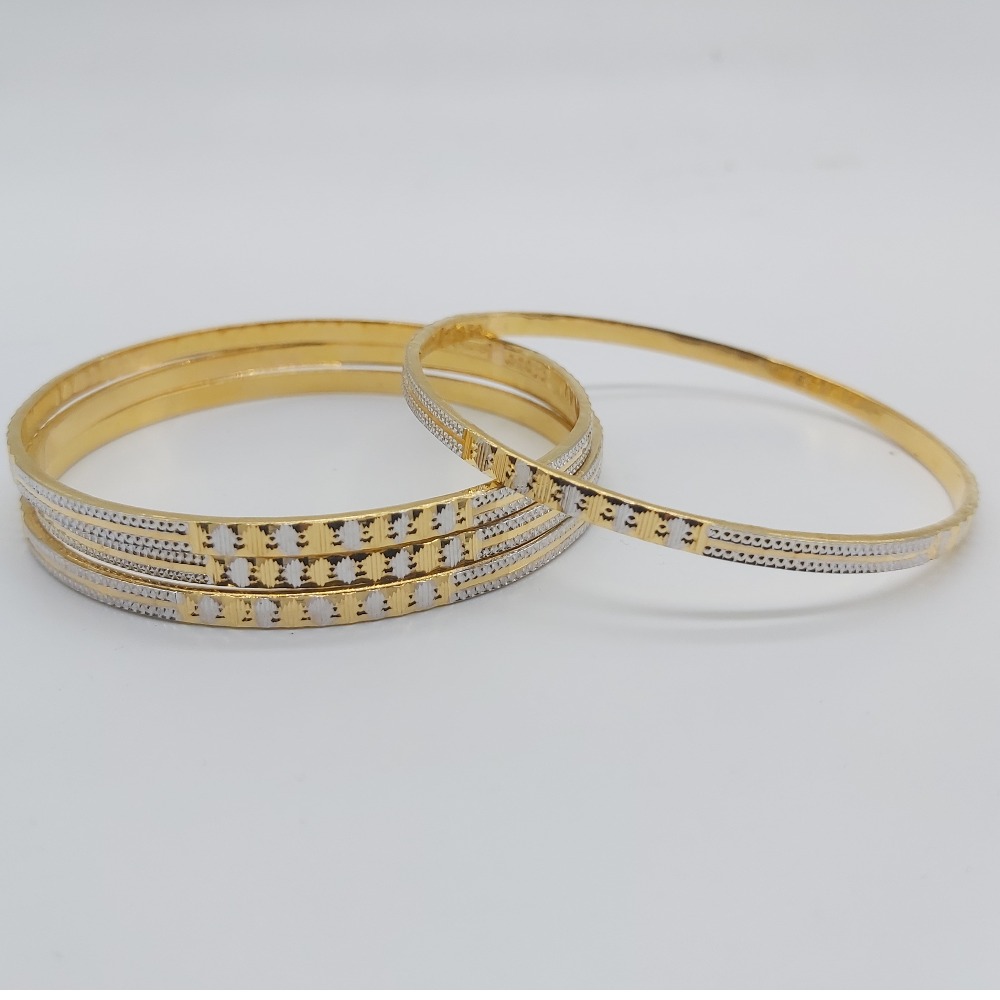 Gold delicate bangles set 4 pcs