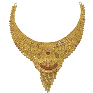 Simple Wedding Gold Necklace set