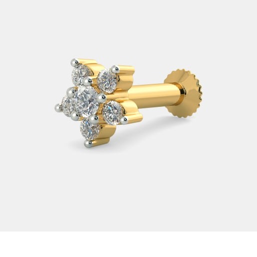 Antique 916 Gold Diamond Nosepin