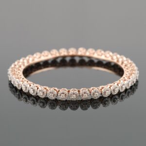 18kt rose gold designer diamond bangle