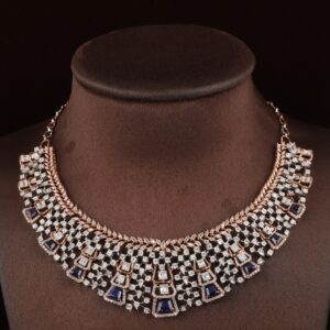 18kt designer diamond fancy necklace
