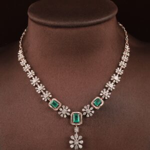 18kt rose gold designer diamond fancy necklace