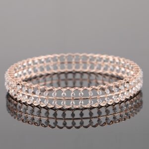18kt rose gold designer diamond bangle