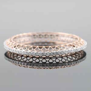 18kt rose gold designer diamond bangle