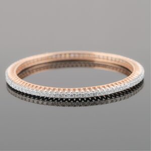 18kt rose gold designer diamond bangle