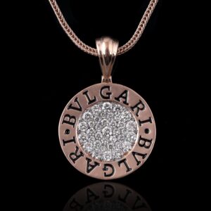 18kt BVLGARI designer diamond pendant