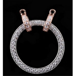 18kt rose gold designer diamond pendant
